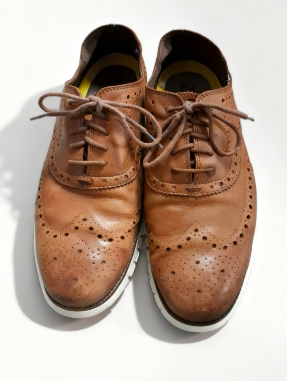 Cole Haan ZERØGRAND Remastered Wingtip Oxford Mens 11M Brown Casual Dress Shoe